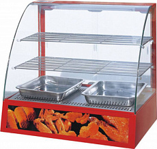 Витрина тепловая для продуктов 3 У 660/500 красный Jeju FW-2R